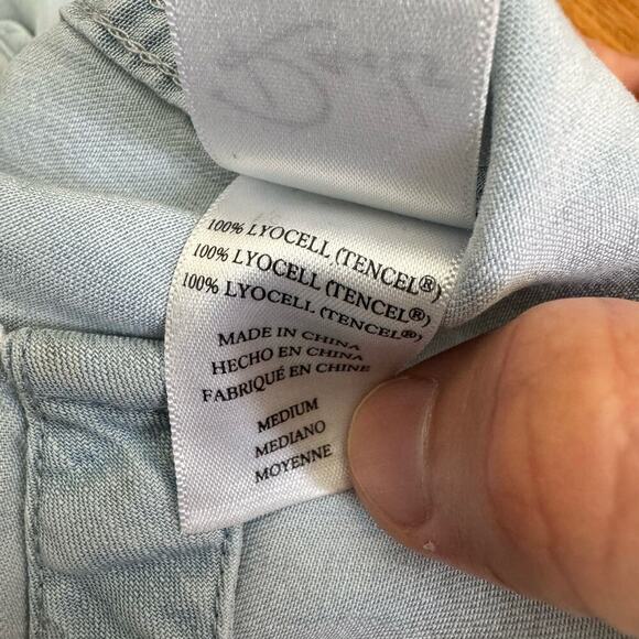 Rails Womens Chambray Blue Carter Lightning Bolt Long Sleeve Button Down Medium - Picture 7 of 12